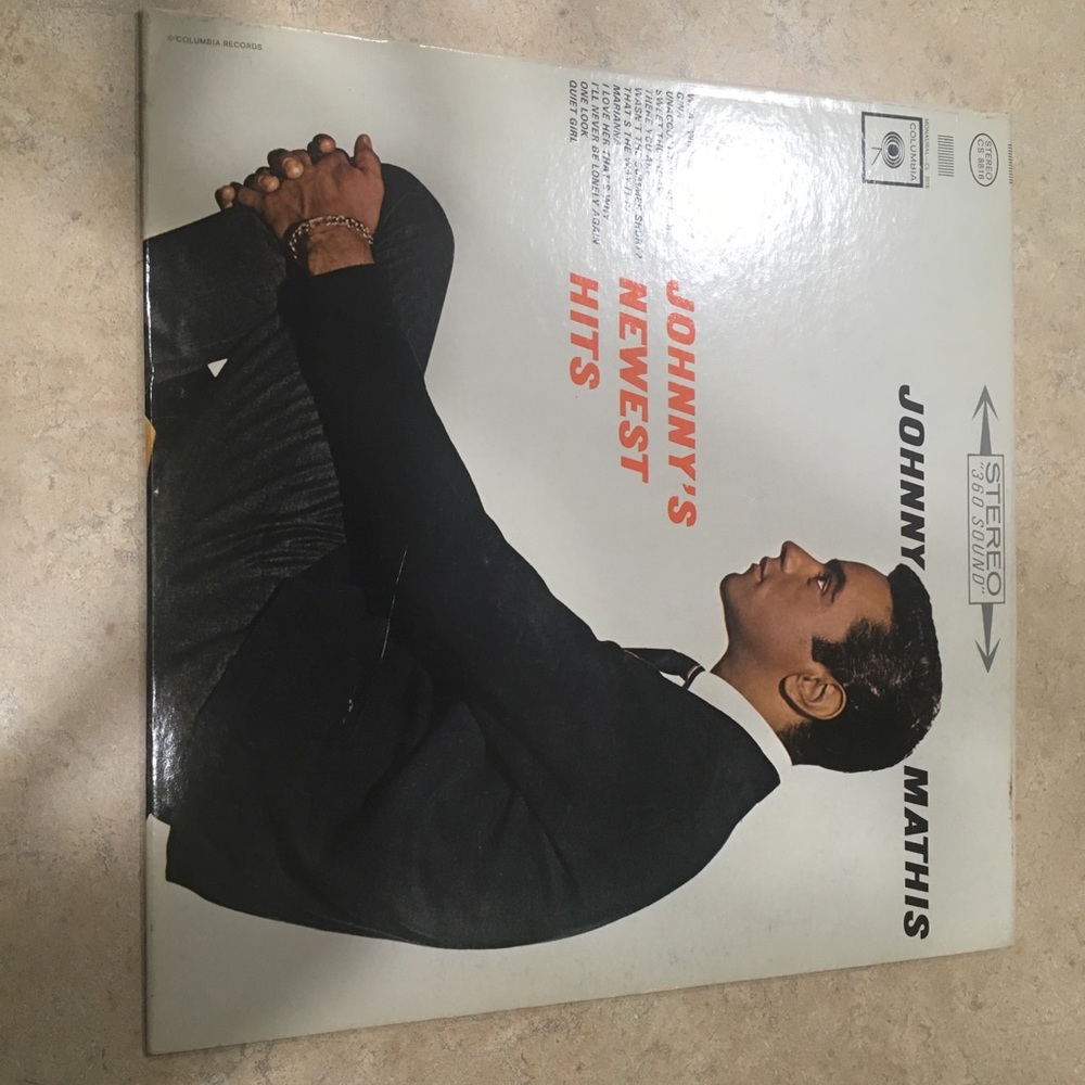Johnny Mathis vinyl record - johnny’s Newest Hits